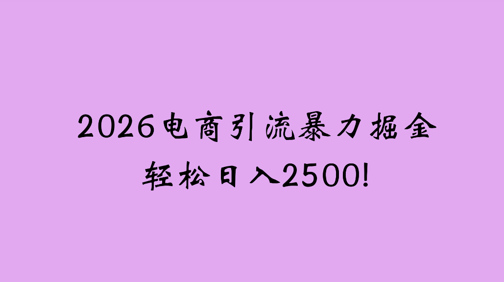 20252026电商引流新玩法：引流变现实战指南