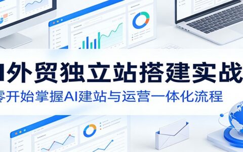 AI外贸独立站变现实战课：从零掌握建站运营一体化流程与案例
