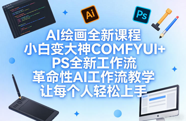 AI绘画变现教程：COMFYUI+PS工作流实战指南，新手快速上手