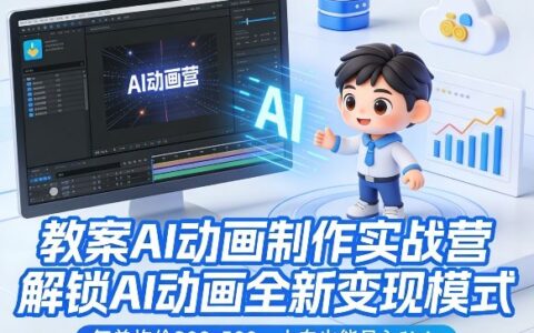 教案AI动画制作实战营：解锁AI动画变现新策略，实操指南助你探索增收潜力