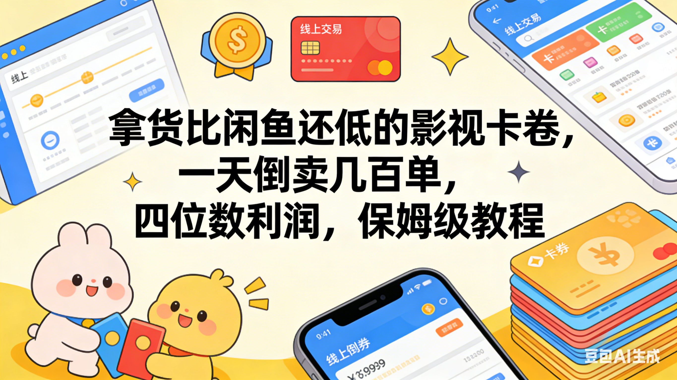 2025影视卡券低价货源转售策略，实测可观利润保姆级教程