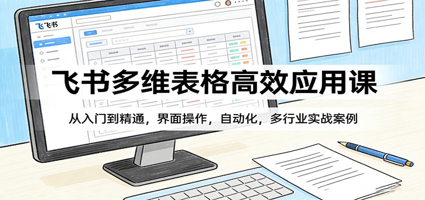 飞书多维表格高效应用课：从入门到精通，自动化操作与多行业变现实战案例
