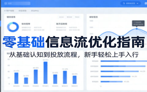 零基础信息流优化实战：新手快速掌握投放流程，开启变现入门指南