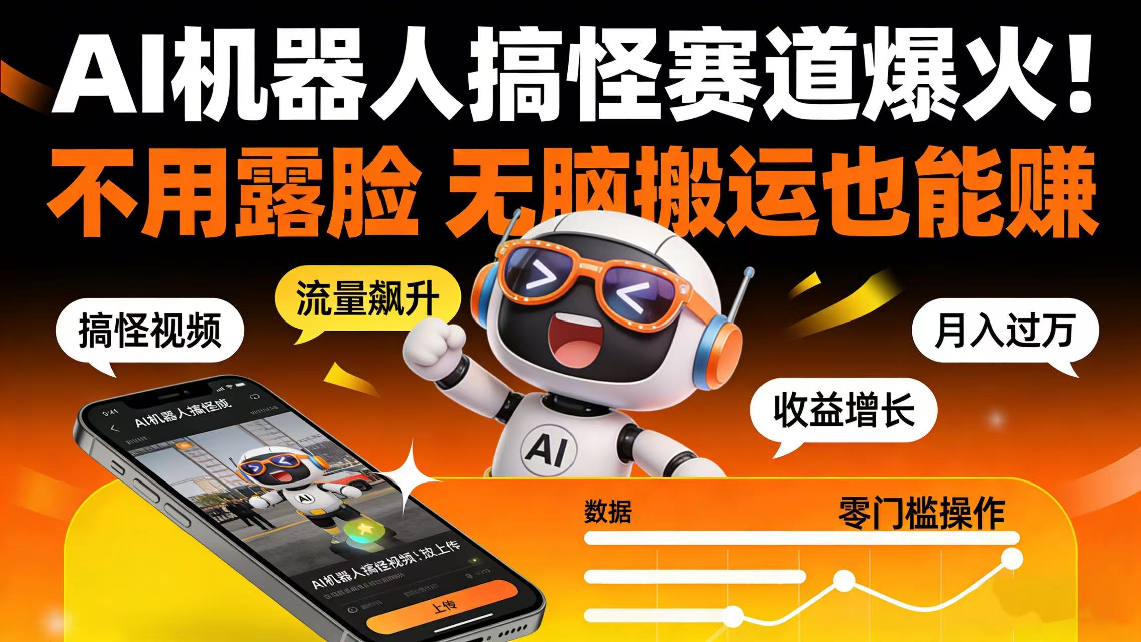 2025AI 机器人搞怪赛道爆火！免露脸实操策略变现指南