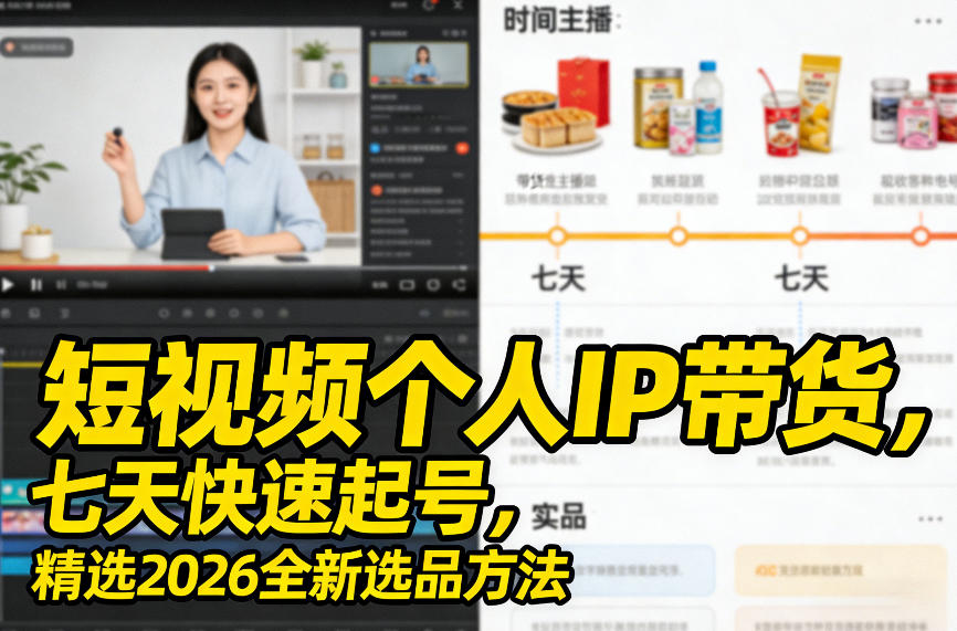 短视频个人IP带货实战指南：快速起号策略与高效选品方法