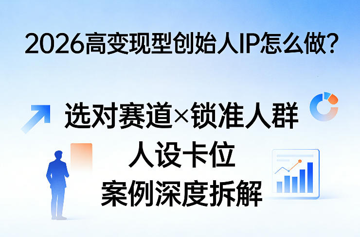 2026创始人IP变现策略怎么做？选对赛道×锁准人群×人设卡位×案例深度拆解