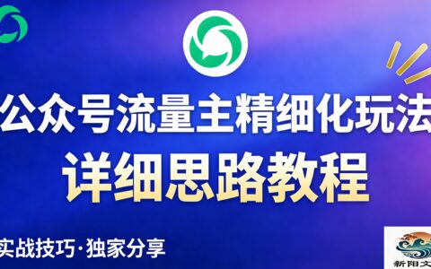 2025公众号流量主精细化运营实战指南：进阶变现策略拆解