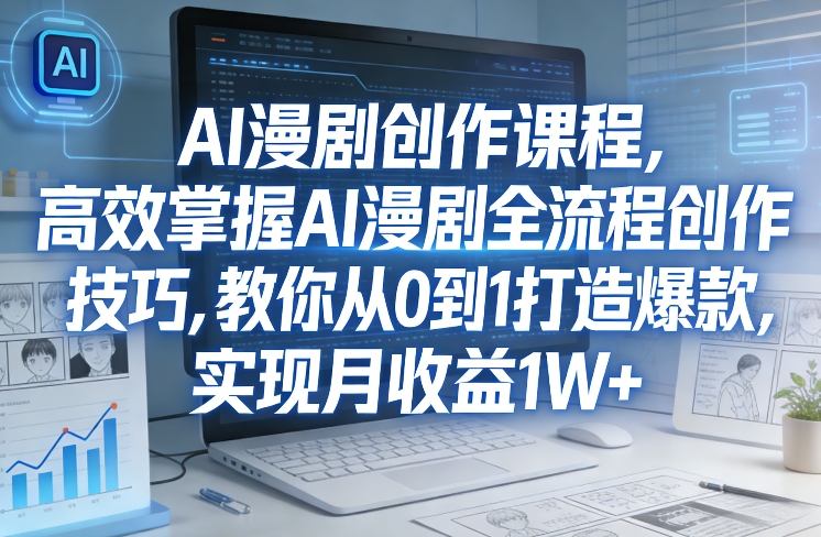 AI漫剧创作实战教程：高效掌握全流程技巧，从0到1打造爆款实现变现