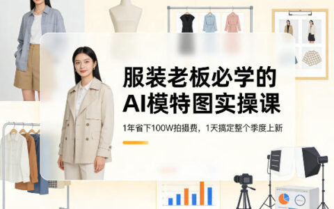 服装老板必学的AI模特图实操课：实测节省拍摄成本，高效完成季度上新