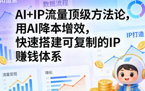 AI+IP流量实战方法：用AI降本增效，高效搭建可复制的变现体系