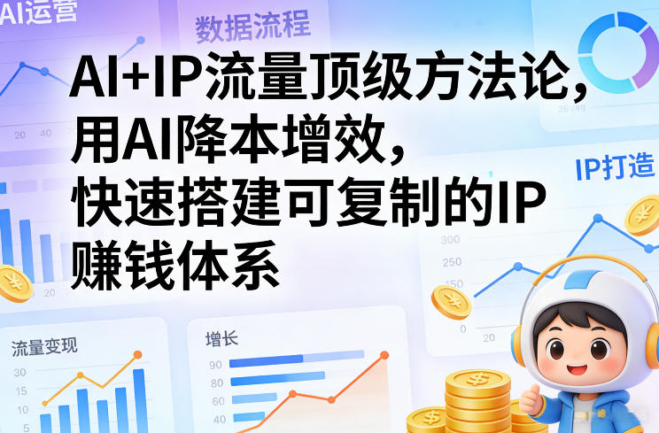 AI+IP流量实战方法：用AI降本增效，高效搭建可复制的变现体系