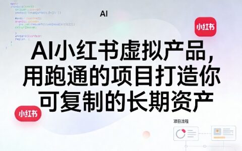 AI小红书虚拟产品：实测项目打造可复制的被动收入资产