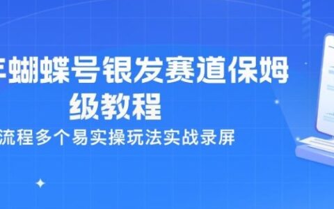 蝴蝶号银发赛道保姆级实战教程：全流程多玩法拆解与录屏案例