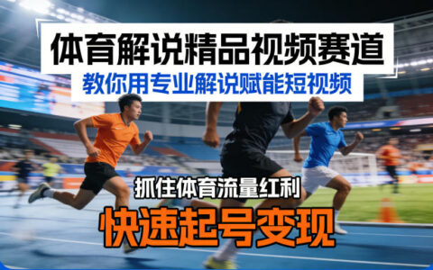 体育解说视频实战策略：专业解说赋能短视频，抓住体育流量红利实现高效变现
