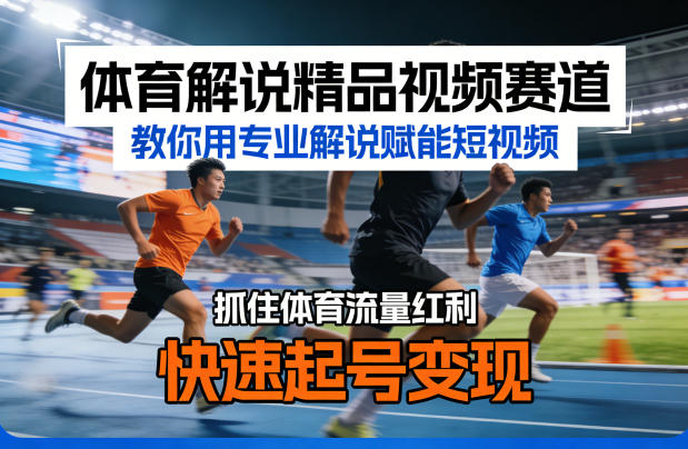 体育解说视频实战策略：专业解说赋能短视频，抓住体育流量红利实现高效变现