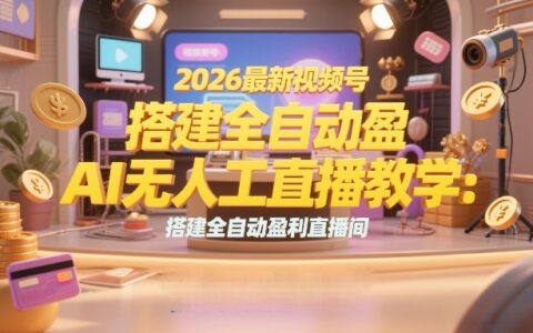 2026视频号AI直播实战教程：打造被动收入直播间，低成本副业变现指南