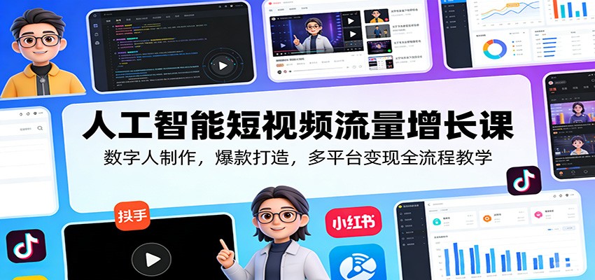 2025AI短视频实战：数字人创作到多平台收益全攻略