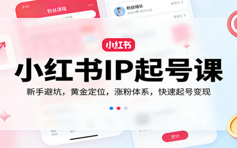 小红书IP起号实战指南：新手避坑、黄金定位、涨粉体系与高效变现策略