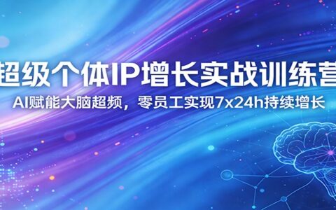 超级个体IP增长实战训练营：AI赋能高效策略，自动化方法实现全天候持续收益（更新）