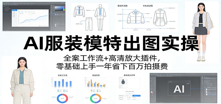 AI服装模特出图实操：全案工作流+高清放大插件，零基础实战省钱策略指南
