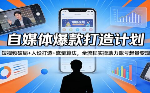 自媒体实战变现策略：短视频破局+人设打造+流量算法，全流程实操助力账号收入提升