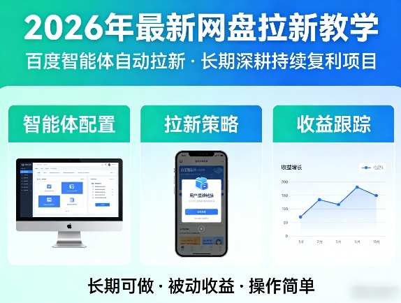 2026年百度网盘推广实操指南：智能辅助下的长期被动收入项目