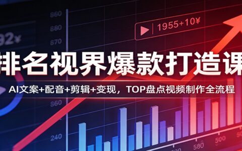 排名视界视频变现实战课：AI文案+配音+剪辑+变现，盘点视频制作全流程指南