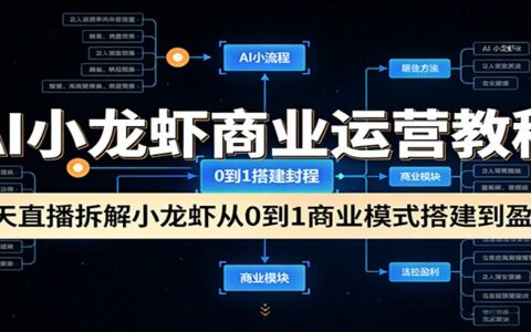 AI小龙虾商业运营教程：实战拆解从0到1盈利模式搭建指南