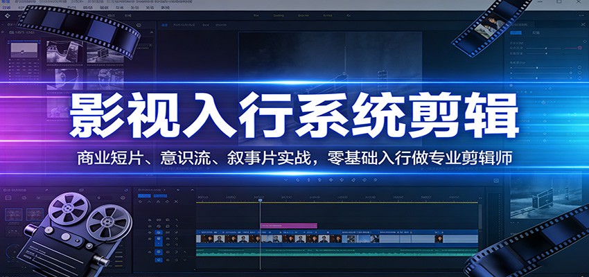 影视剪辑实战教程：商业短片、意识流、叙事片零基础入行专业剪辑师变现指南