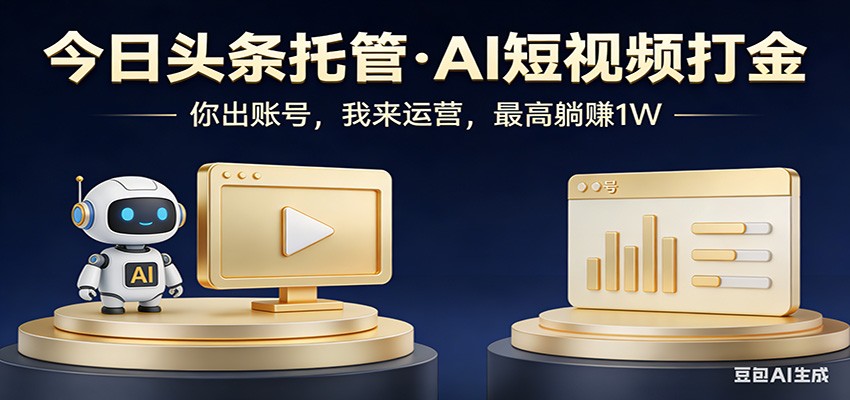 头条号AI托管合作：实测每天5分钟发布，小白被动收入策略