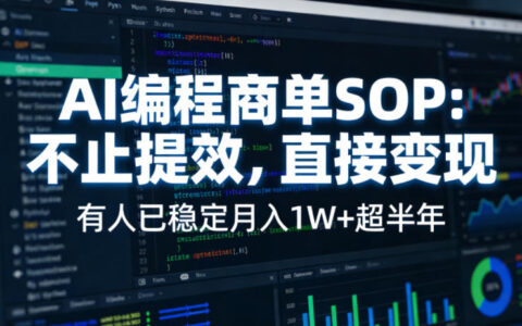 2025AI编程商单SOP：变现实操指南与案例分享