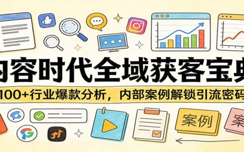 内容时代全域获客实战指南：100方法行业爆款案例拆解与引流策略