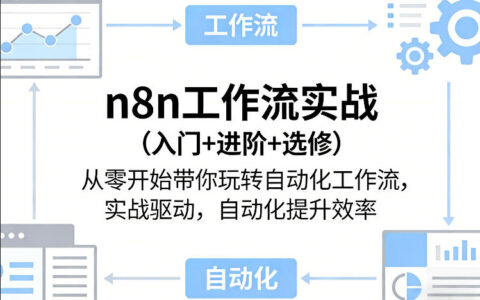 n8n工作流实战（入门+进阶+选修）从零开始自动化教程，实战驱动效率变现指南