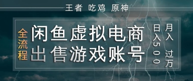 2025闲鱼游戏账号出售实战指南：高效变现全流程教学