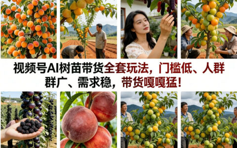 视频号AI树苗带货实战指南：低门槛、广人群、稳需求，高效变现策略