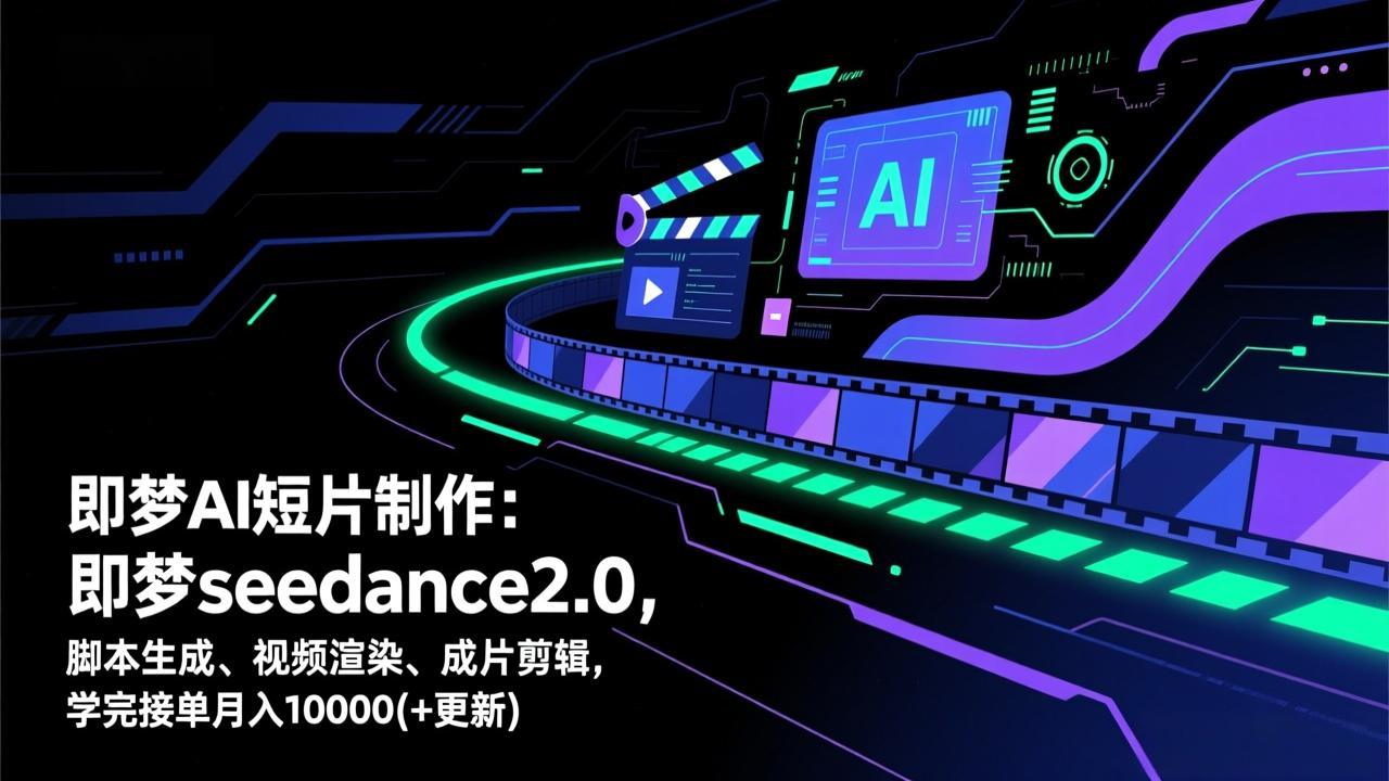 即梦AI短片制作更新：seedance2.0脚本生成到剪辑，接单变现实操指南