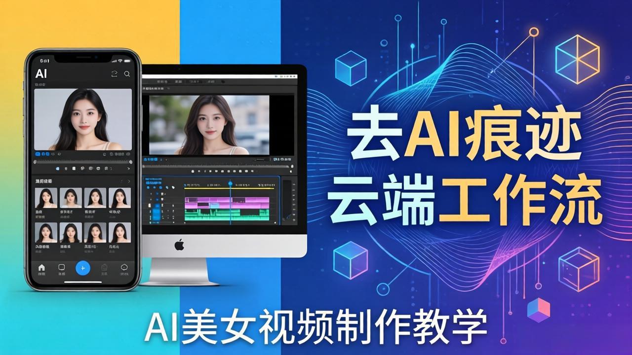 AI视频制作变现教程：实测去AI痕迹，云端工作流输出，手机电脑通用免配置