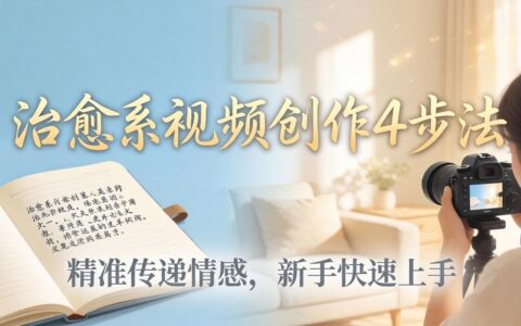 治愈系视频创作4步法：从文案打磨到画面呈现，精准传递情感，新手快速上手变现实操指南