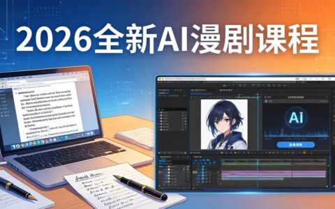 2026全新AI漫剧课程：全链路实操指南，一站式打造漫剧作品变现策略