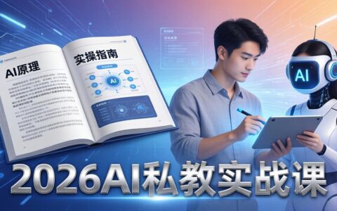 2026AI私教实战课：AI原理到全场景实操指南，零基础掌握AI提效与个人创业变现方法