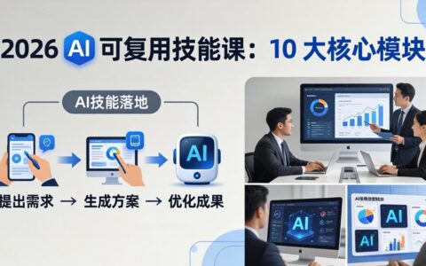 2026AI可复用技能-4月新课：10大核心模块，手把手教你用AI工作变现