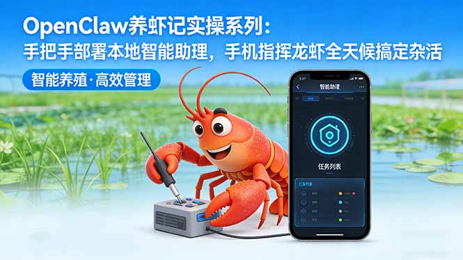 OpenClaw养虾记实操系列-更新：手把手部署本地智能助理，手机操作龙虾自动化项目实战指南