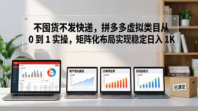 无需囤货发货，拼多多虚拟类目从0到1实操指南，矩阵布局实现稳定被动收入