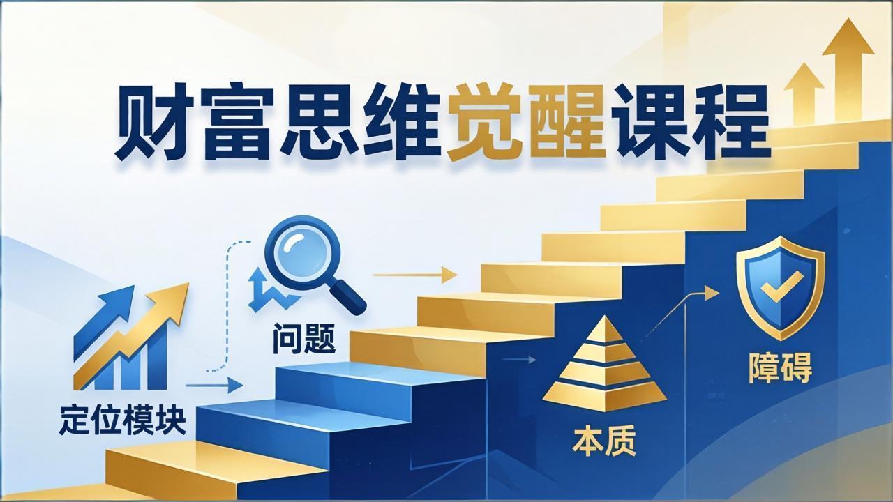 《财富思维实战攻略：3天课程四大模块，精准定位问题深度解析，解锁被动收入路径》
