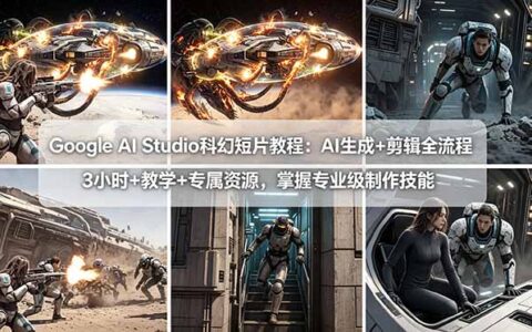 Google AI Studio科幻短片制作实操指南：AI生成+剪辑全流程，3小时教程+专属资源，轻松掌握变现