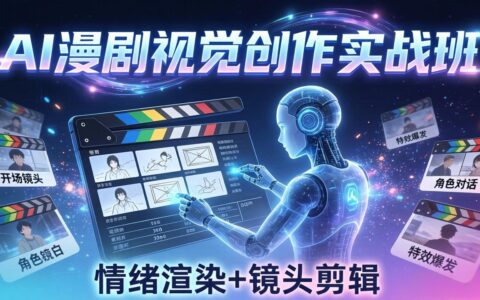 AI漫剧视觉导演思维实战班：从脚本到变现全指南，分镜设计情绪渲染一站掌握