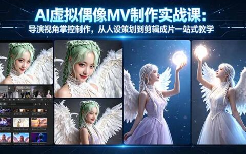 AI虚拟偶像MV制作变现实战指南：导演视角掌控制作全流程，从人设策划到剪辑成片一站式教学
