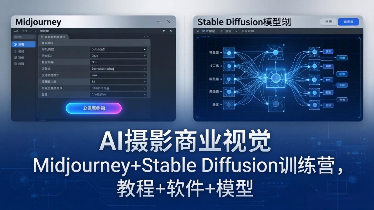 《AI摄影商业视觉实战：Midjourney与Stable Diffusion从入门到变现完整攻略》