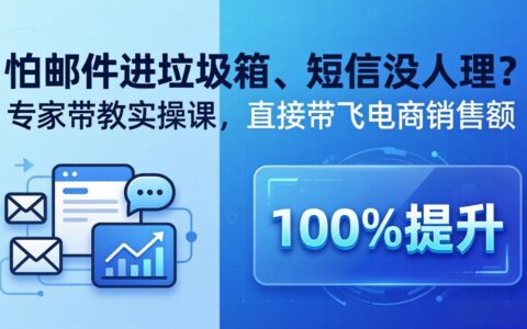怕邮件进垃圾箱、短信没人理？专家实战课程，提升电商销售额策略【原创双语字幕】