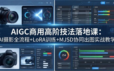 AIGC商业变现实战教程：AI摄影全流程+LoRA训练+MidJourney & Stable Diffusi